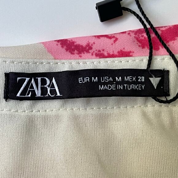 Zara Pink and Green Floral Blouse - Picture 5 of 16